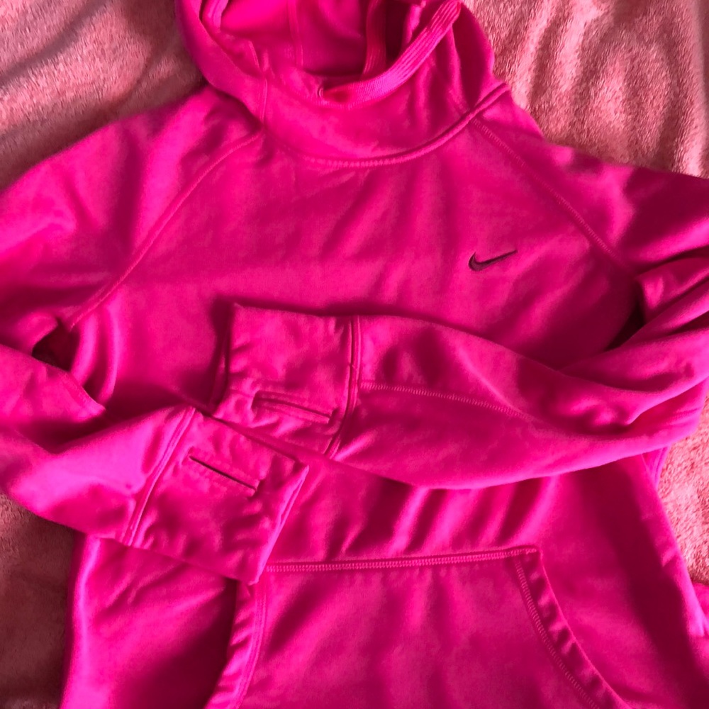Pink Nike hoodie sweatshirt